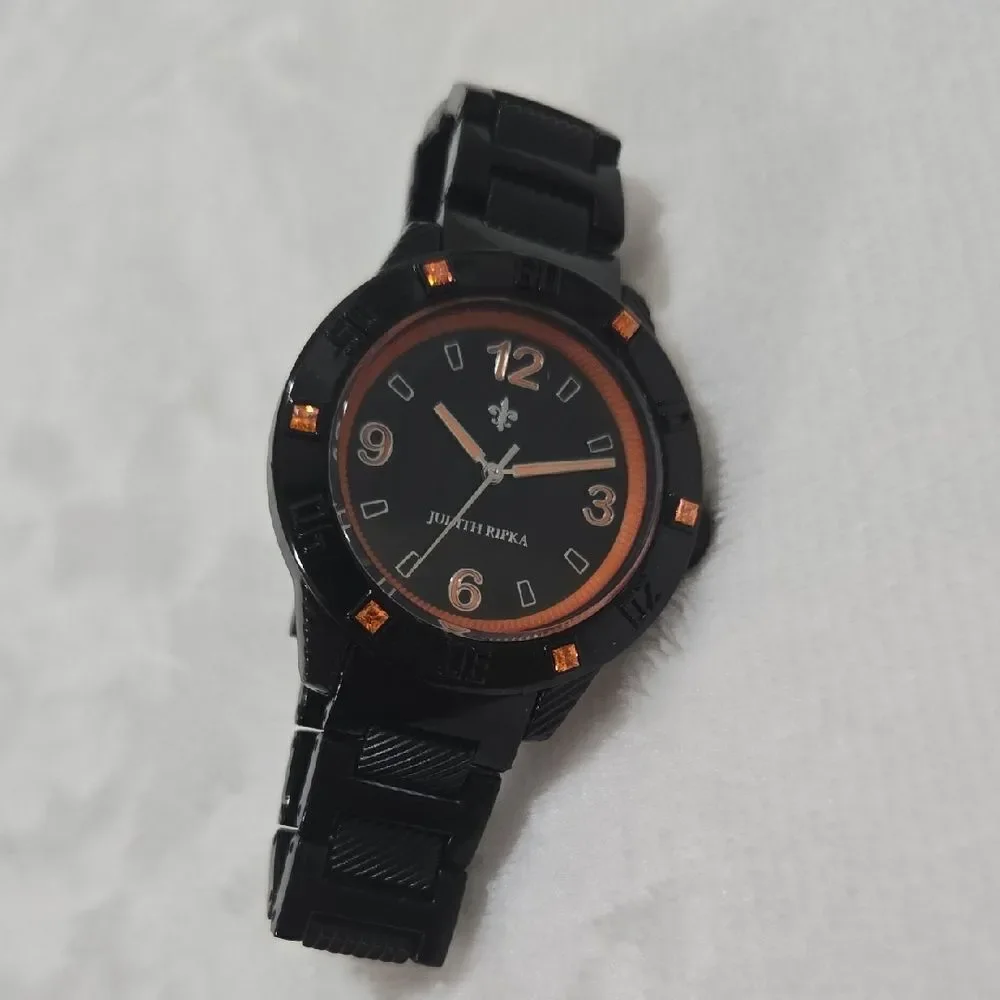 New Judith Rpika Black and Orange Watch